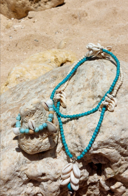 Damen Kette &quot;Canggu&quot; Muscheln Tassel Necklace Shells Tassel BohoStyle