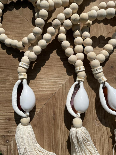 Boho Tassel Muschel Holzkugeln  „Timor“ Shells Wooden Beads