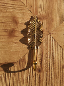 Garderobenhaken Bananenblatt Messing Bronze Mix Wall Hook Banana Leaf Brass