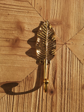 Garderobenhaken Bananenblatt Messing Bronze Mix Wall Hook Banana Leaf Brass