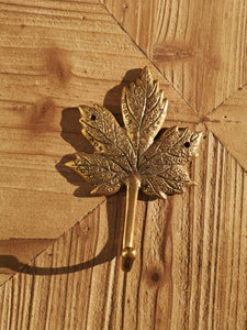 Garderobenhaken "Ahornblatt" Messing-Bronze Mix Hooks Maple Leaf