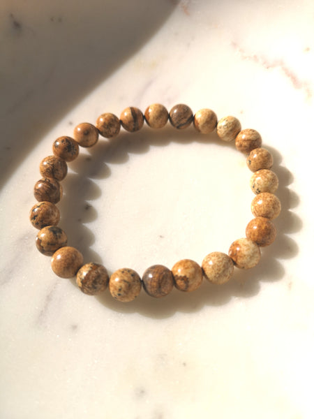 Armband Jaspis-Stein Mala-Armband Unisex Bracelet Jasper Stone