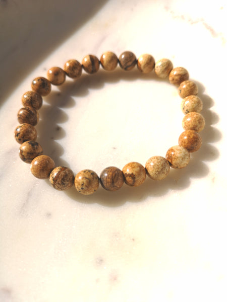 Armband Jaspis-Stein Mala-Armband Unisex Bracelet Jasper Stone